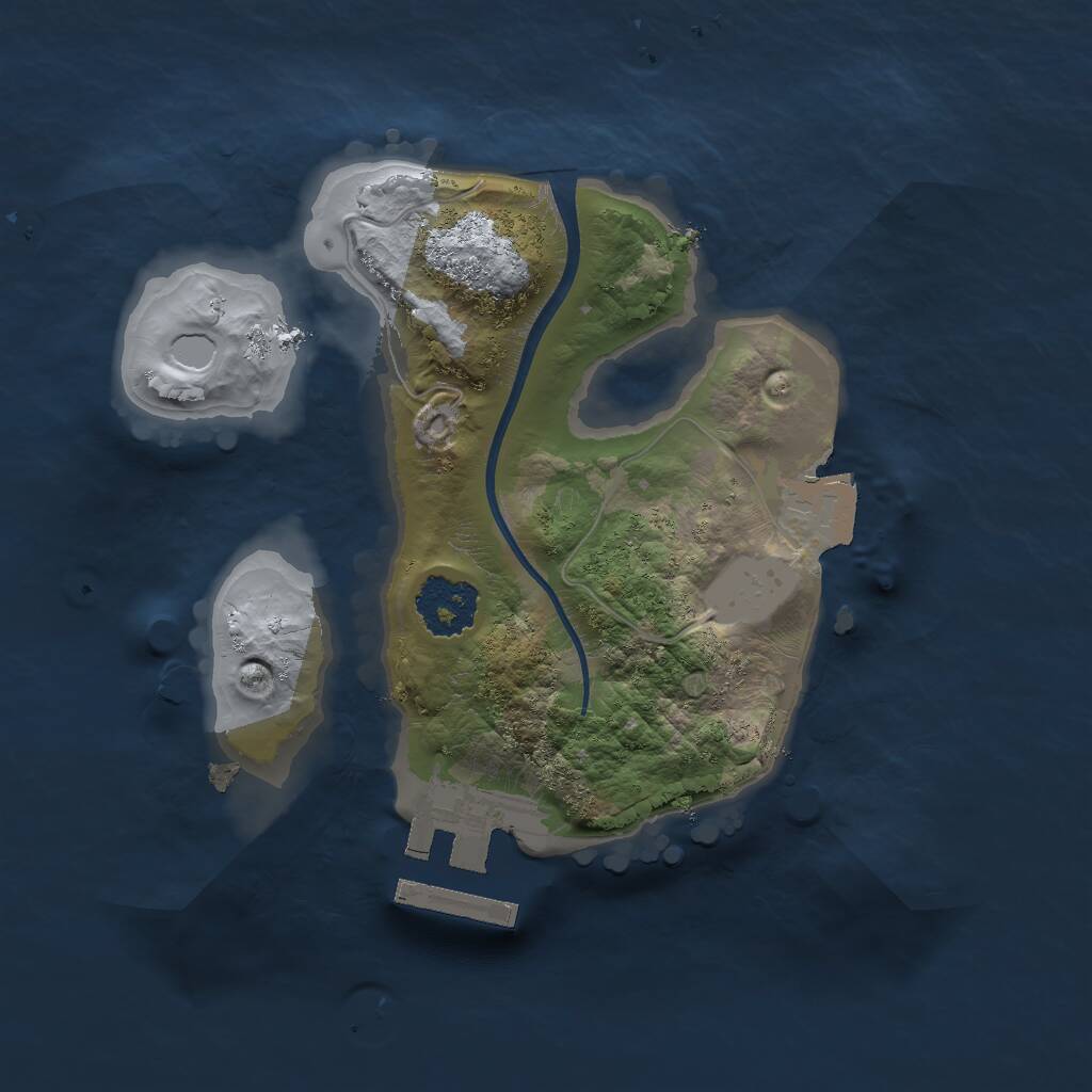 Rust Map: Procedural Map, Size: 1800, Seed: 548339, 2 Monuments