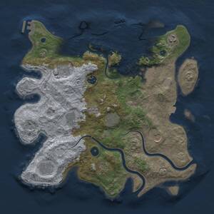 Thumbnail Rust Map: Procedural Map, Size: 3700, Seed: 1150210979, 16 Monuments