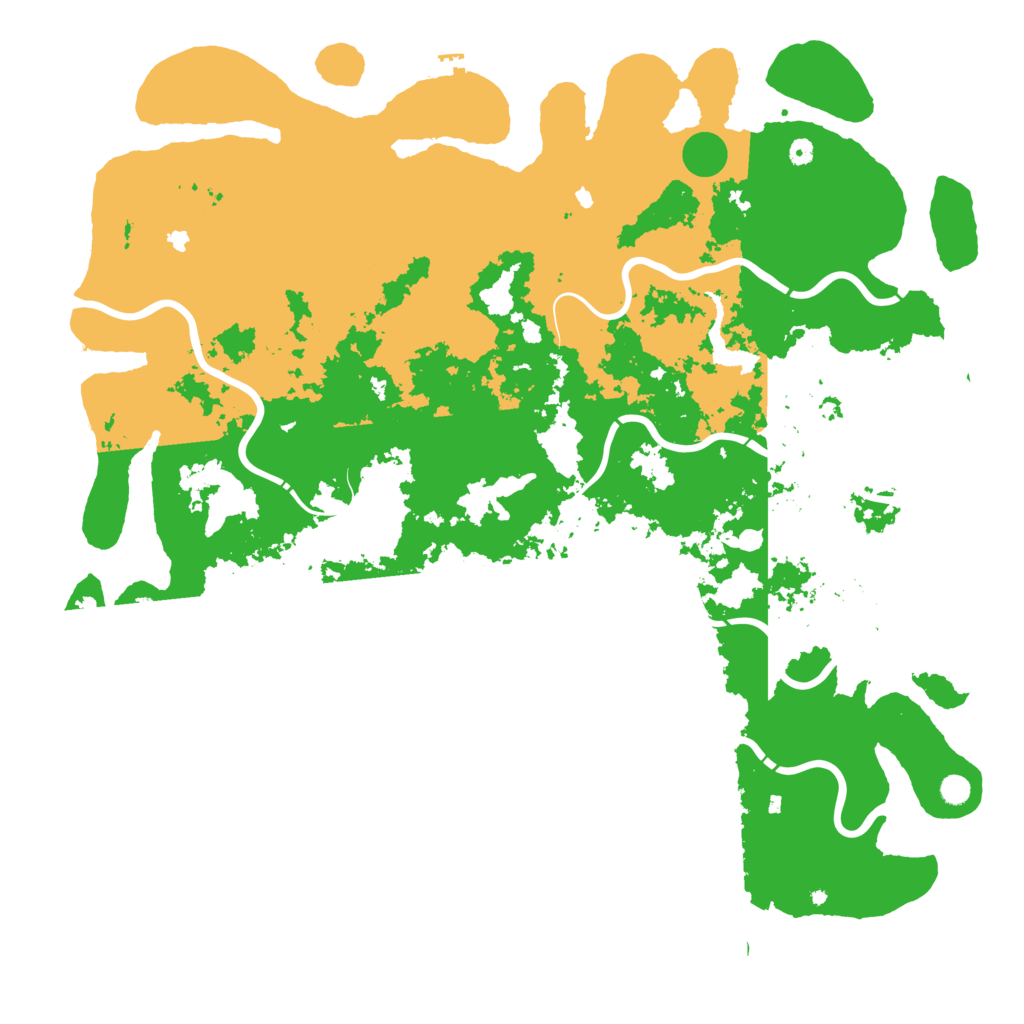 Biome Rust Map: Procedural Map, Size: 6000, Seed: 141107075