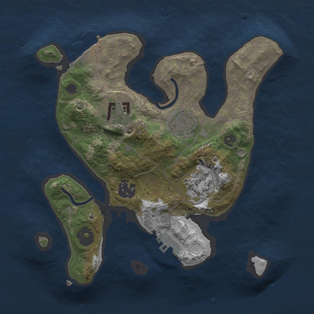 Rust Map: Procedural Map, Size: 2600, Seed: 79790955, 14 Monuments