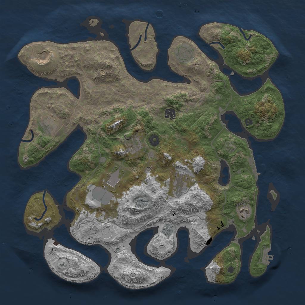 Rust Map: Procedural Map, Size: 4000, Seed: 1599636513, 20 Monuments