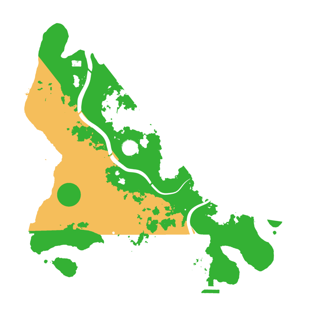 Biome Rust Map: Procedural Map, Size: 3500, Seed: 42743