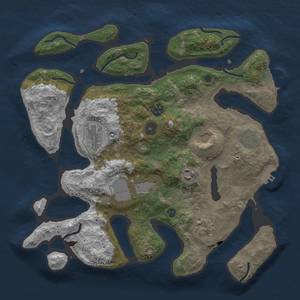 Thumbnail Rust Map: Procedural Map, Size: 3500, Seed: 4010184, 18 Monuments