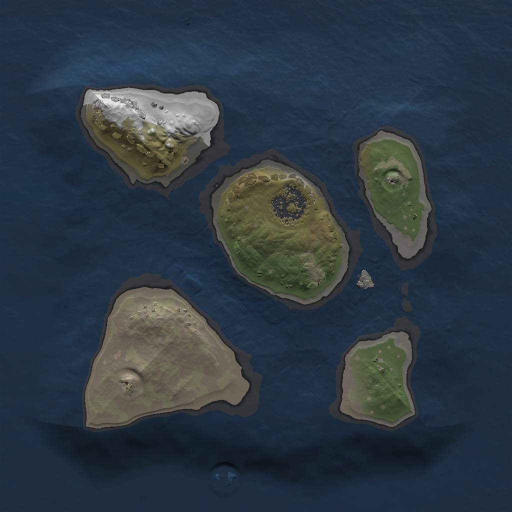 Rust Map: Procedural Map, Size: 1500, Seed: 2300, 6 Monuments