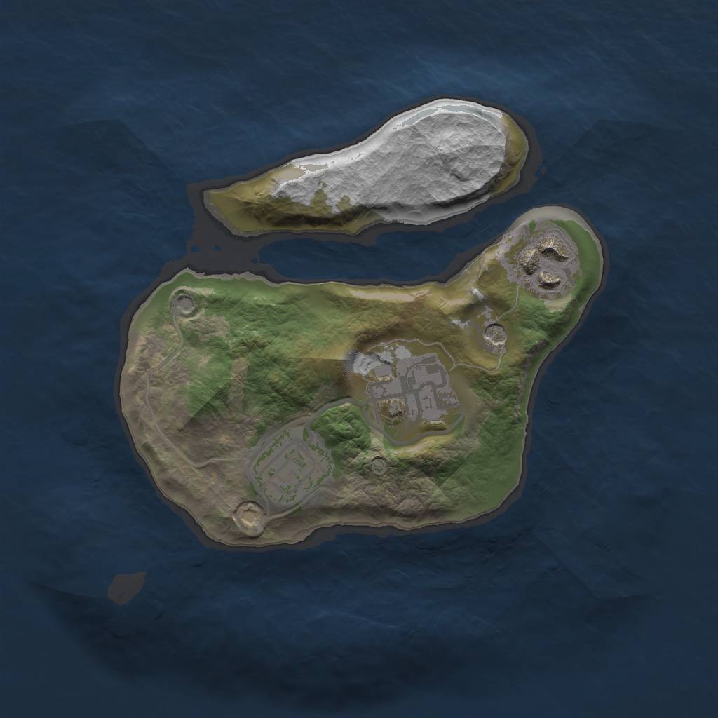 Rust Map: Barren, Size: 2000, Seed: 21478485, 6 Monuments