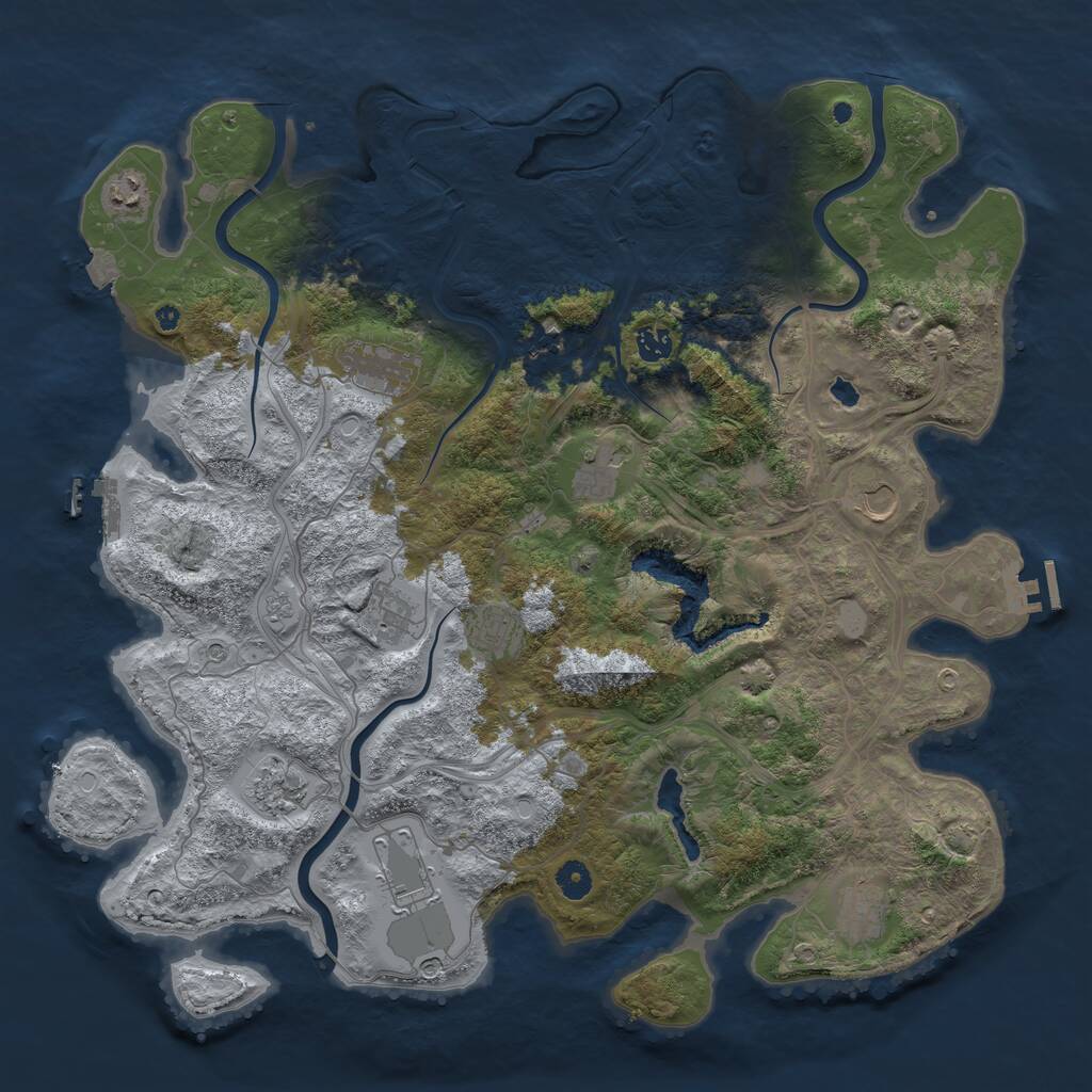 Rust Map: Procedural Map, Size: 4472, Seed: 6163, 17 Monuments