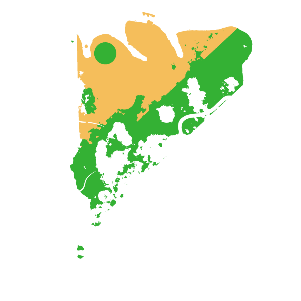 Biome Rust Map: Procedural Map, Size: 3600, Seed: 18814760