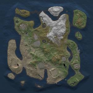 Thumbnail Rust Map: Procedural Map, Size: 3700, Seed: 609047459, 21 Monuments