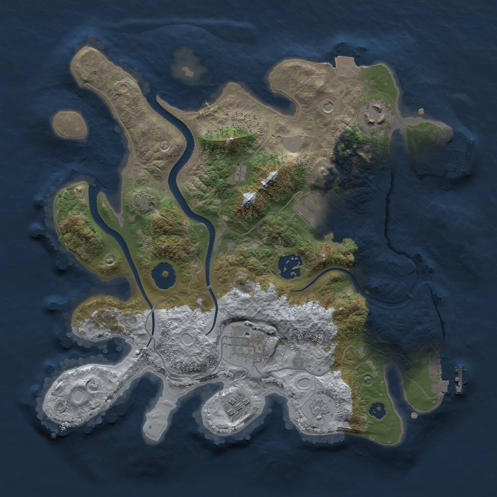 Rust Map: Procedural Map, Size: 3000, Seed: 567133871, 11 Monuments