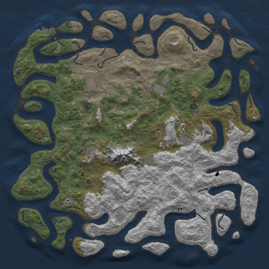 Rust Map: Procedural Map, Size: 6000, Seed: 1574962, 22 Monuments