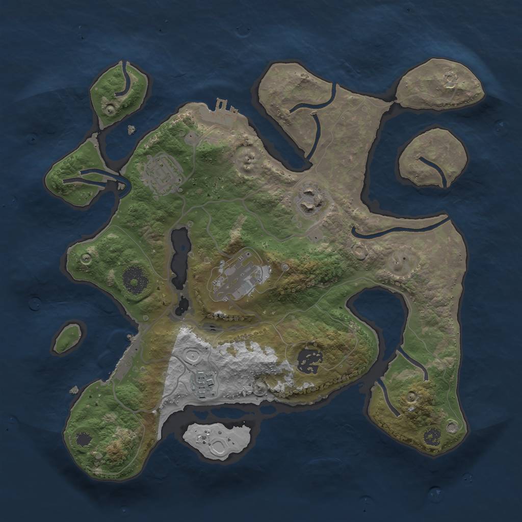 Rust Map: Procedural Map, Size: 3000, Seed: 1109508304, 15 Monuments