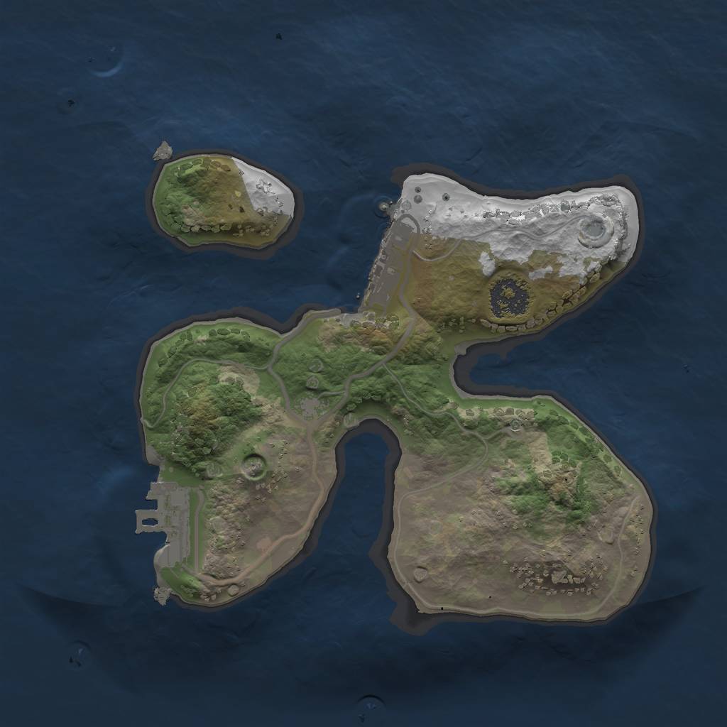 Rust Map: Procedural Map, Size: 1876, Seed: 1485, 9 Monuments