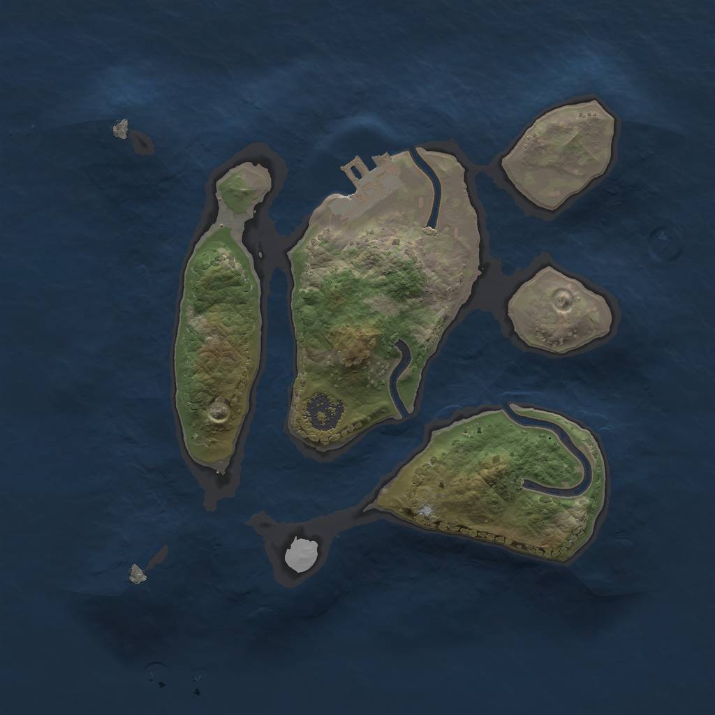 Rust Map: Procedural Map, Size: 2000, Seed: 14566666, 8 Monuments