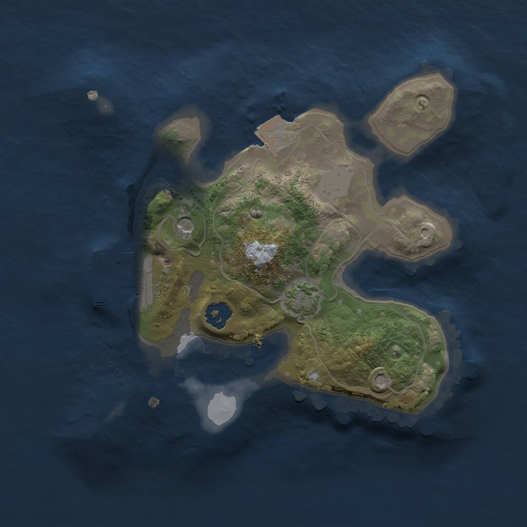 Rust Map: Procedural Map, Size: 2000, Seed: 14566666, 4 Monuments