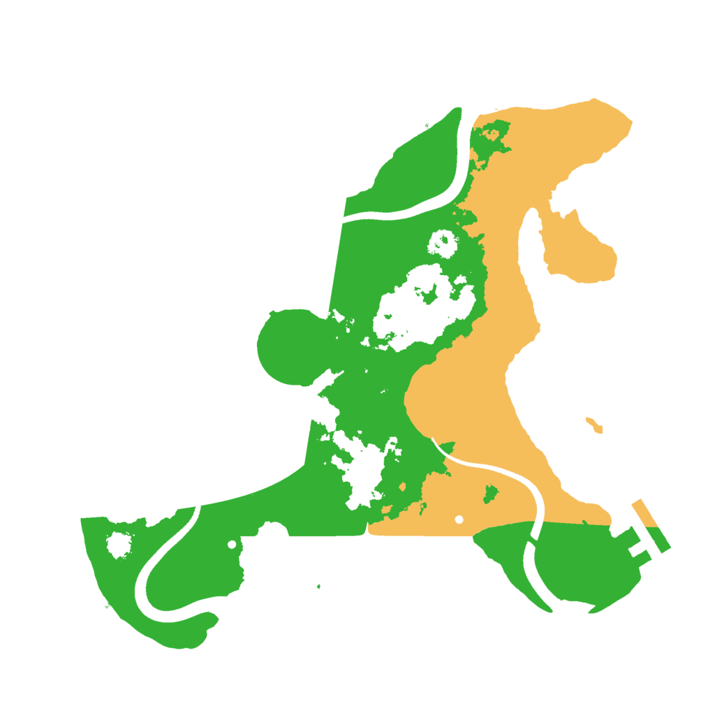 Biome Rust Map: Procedural Map, Size: 2500, Seed: 1618076919