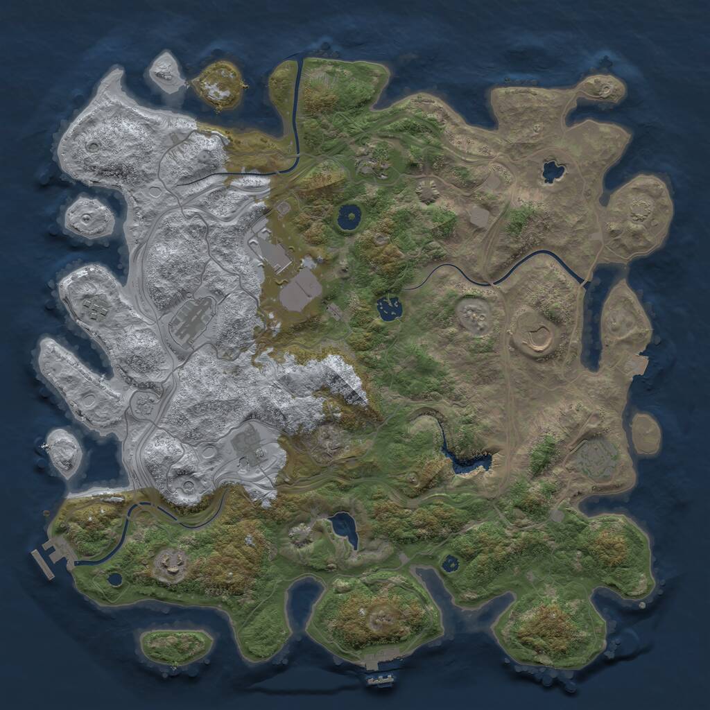Rust Map: Procedural Map, Size: 4250, Seed: 234, 15 Monuments