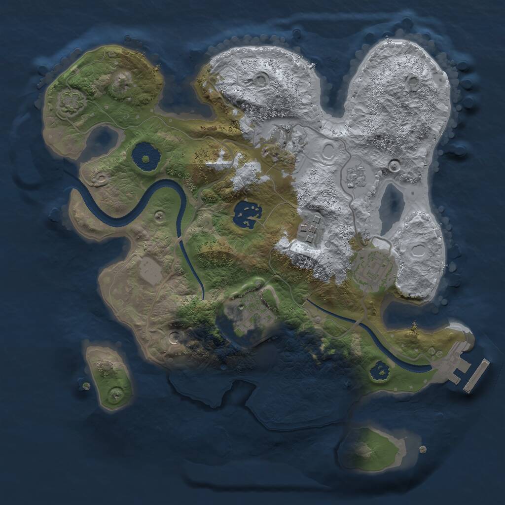 Rust Map: Procedural Map, Size: 2700, Seed: 49529451, 10 Monuments