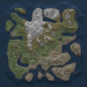 Thumbnail Rust Map: Procedural Map, Size: 4000, Seed: 1198081590, 21 Monuments