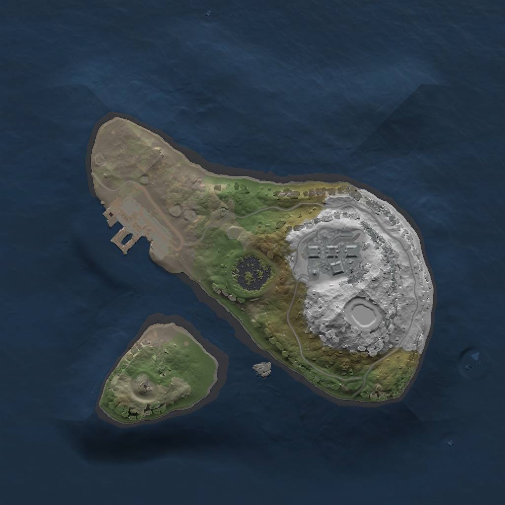 Rust Map: Procedural Map, Size: 1500, Seed: 4565, 8 Monuments