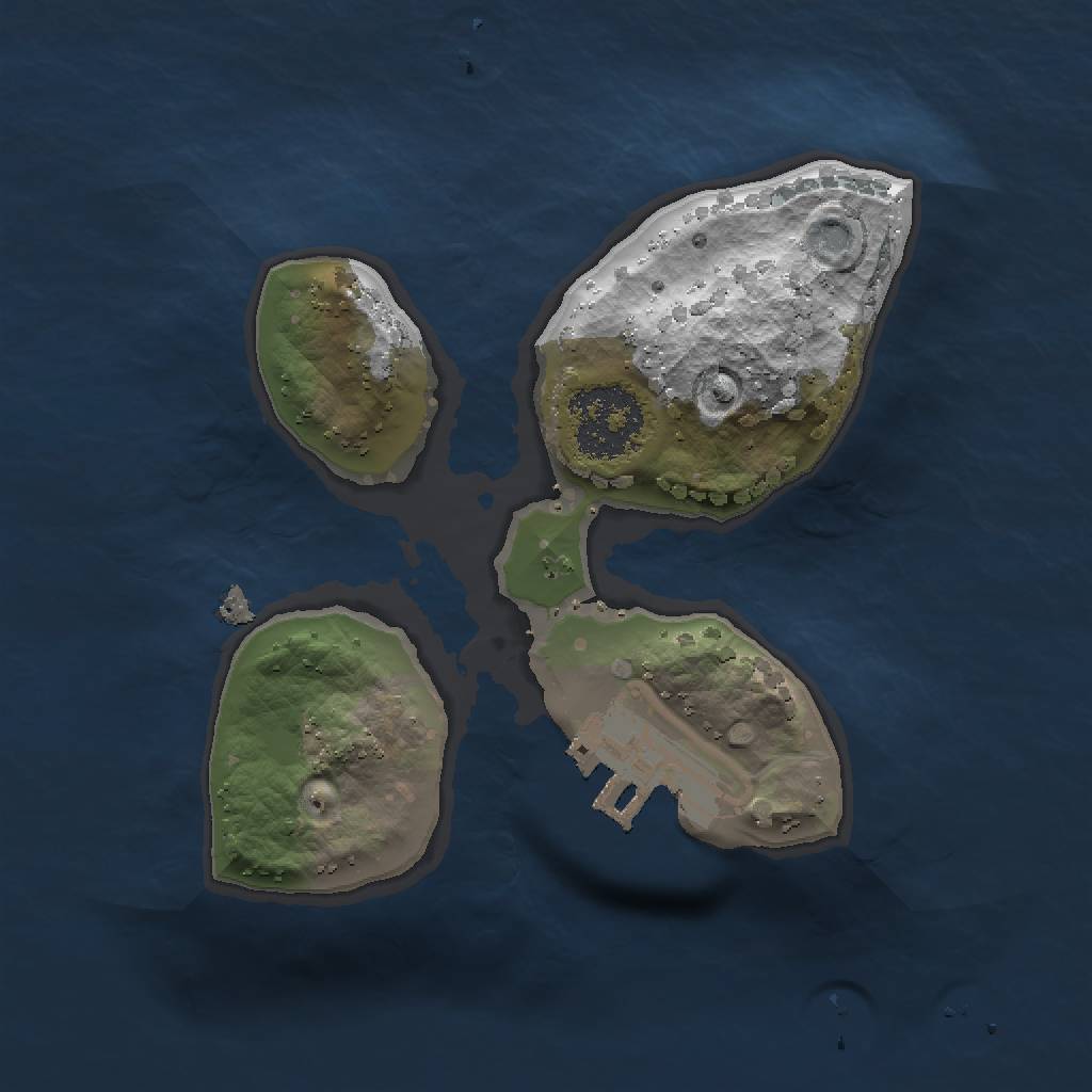 Rust Map: Procedural Map, Size: 1500, Seed: 3875, 7 Monuments