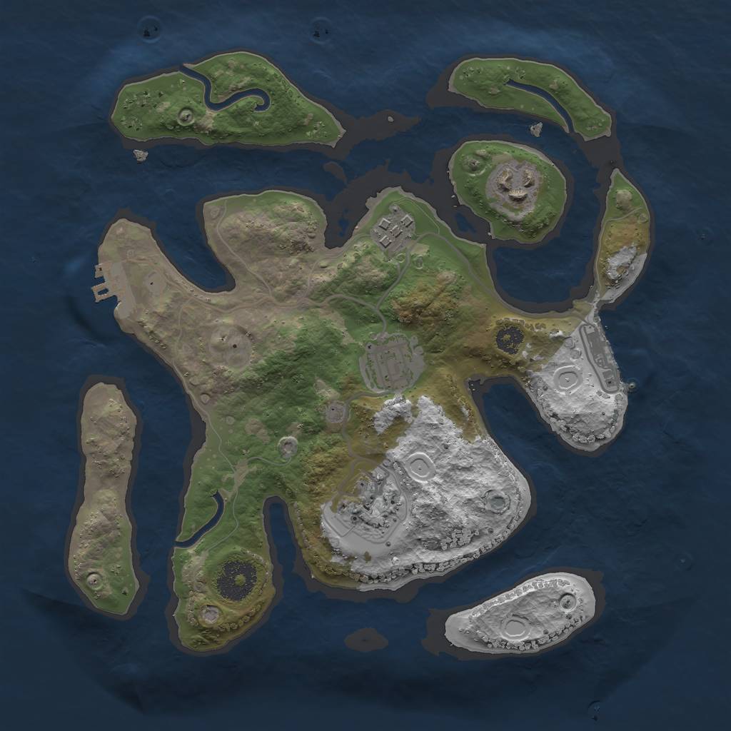 Rust Map: Procedural Map, Size: 2750, Seed: 6478953, 14 Monuments