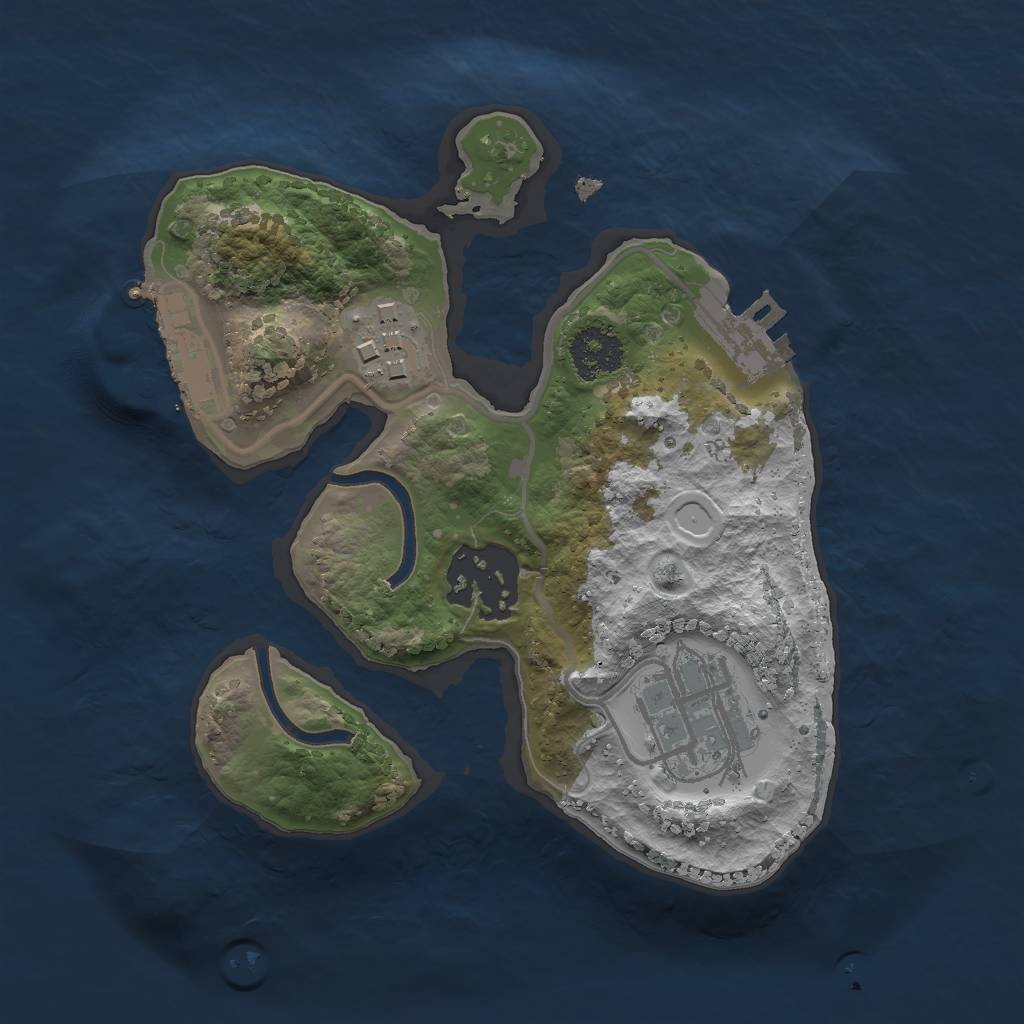 Rust Map: Procedural Map, Size: 2000, Seed: 314387746, 12 Monuments