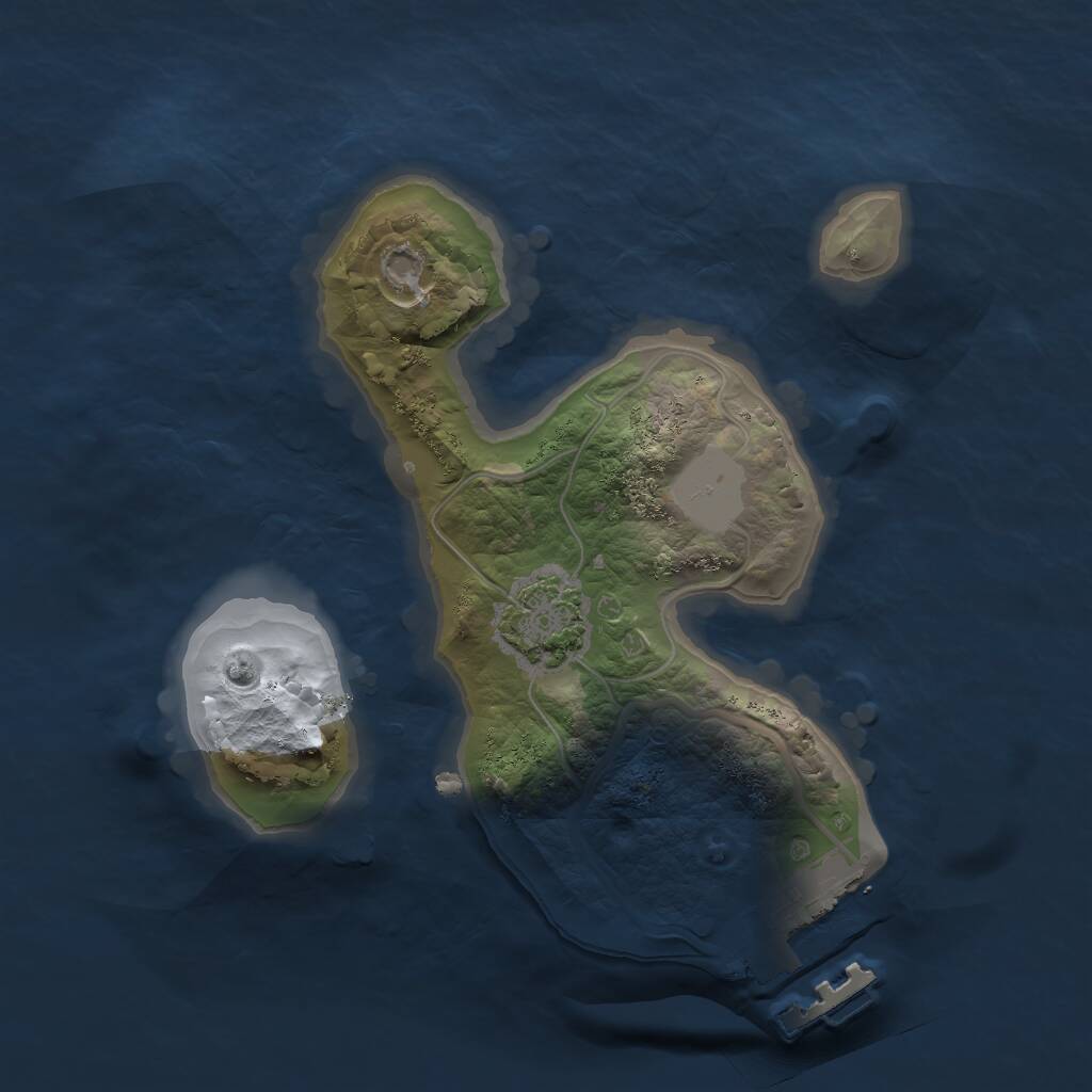 Rust Map: Procedural Map, Size: 1640, Seed: 4305, 3 Monuments