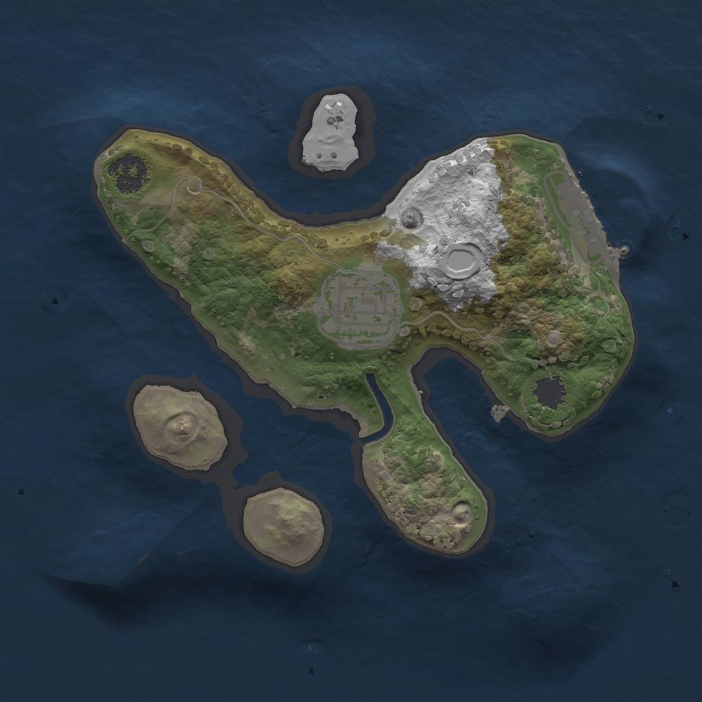 Rust Map: Procedural Map, Size: 1900, Seed: 1257, 9 Monuments