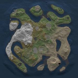 Thumbnail Rust Map: Procedural Map, Size: 3500, Seed: 600033453, 21 Monuments