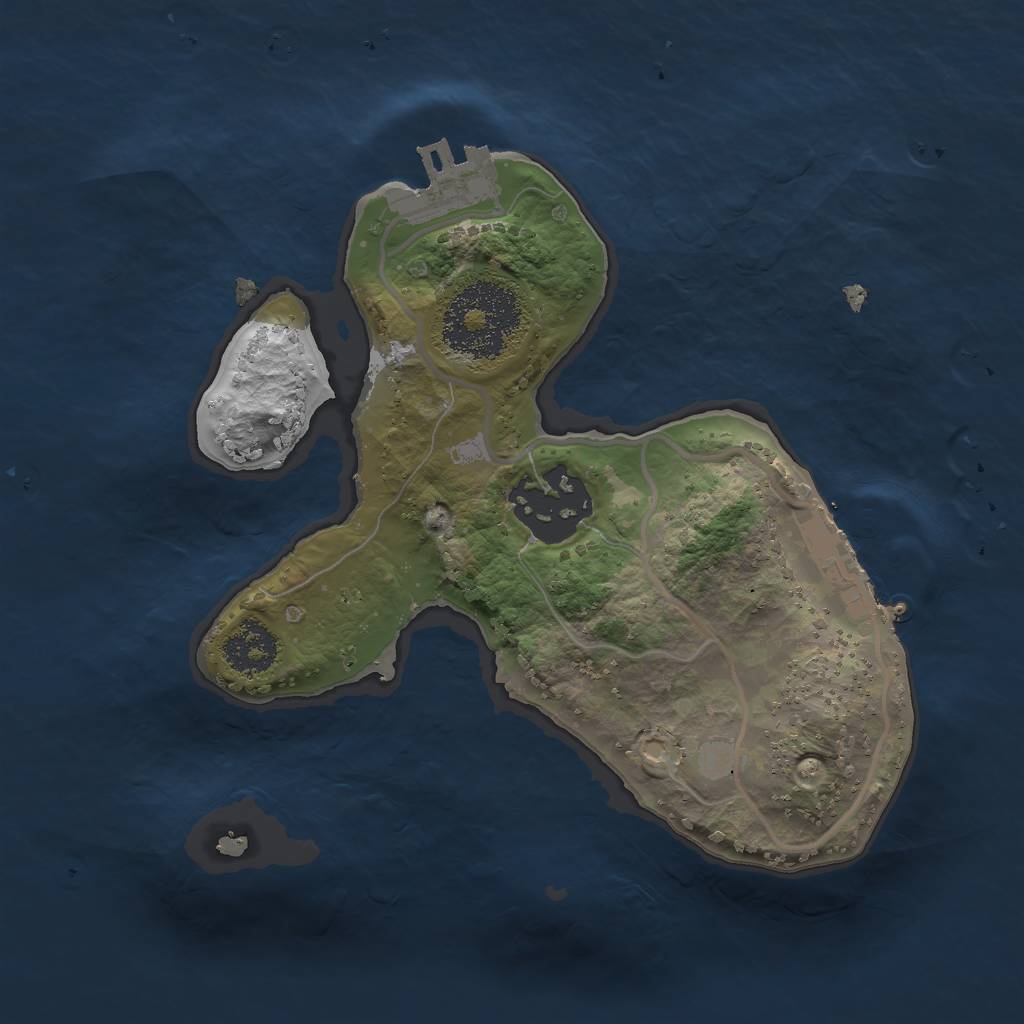 Rust Map: Procedural Map, Size: 2000, Seed: 547809620, 10 Monuments