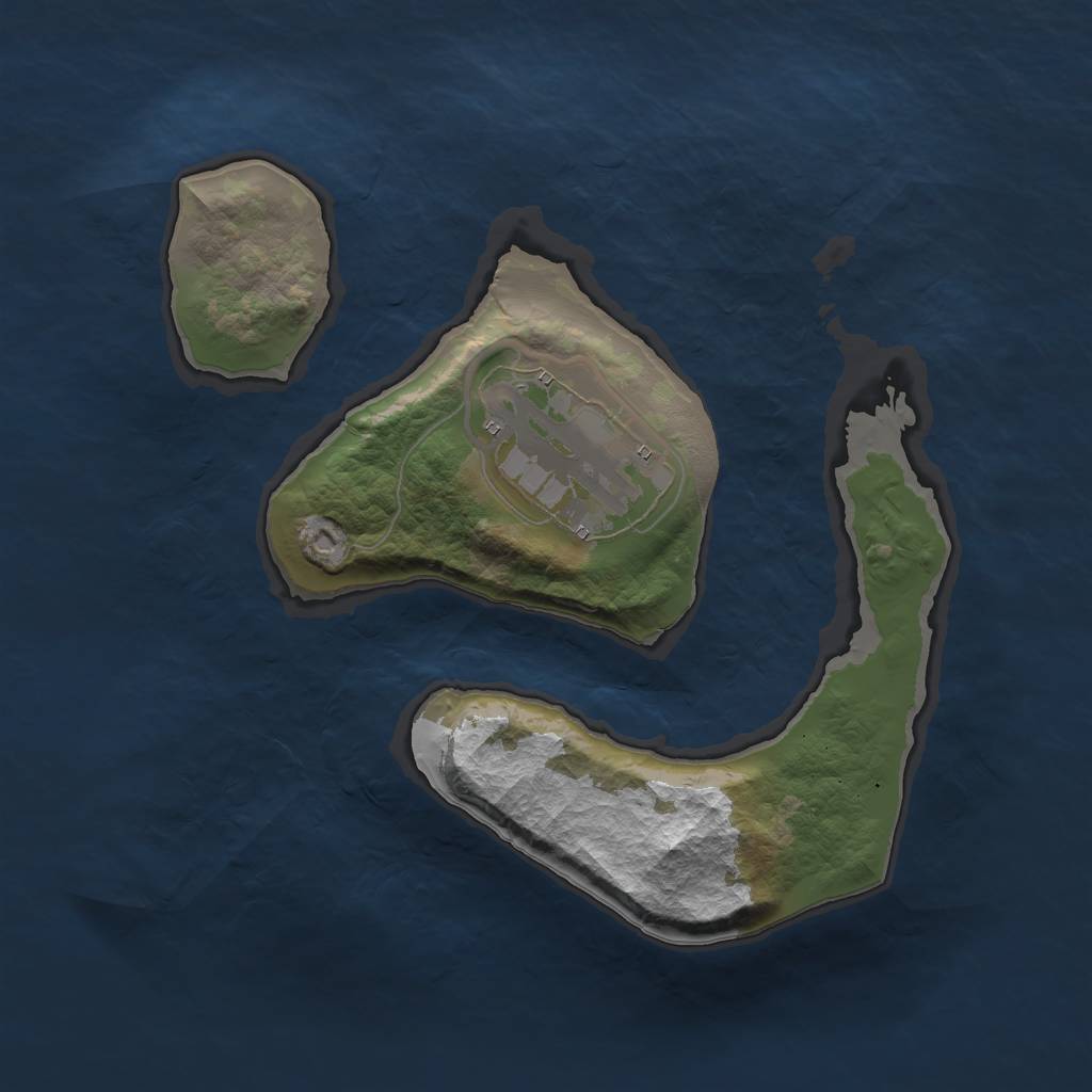 Rust Map: Barren, Size: 1800, Seed: 6757858, 3 Monuments