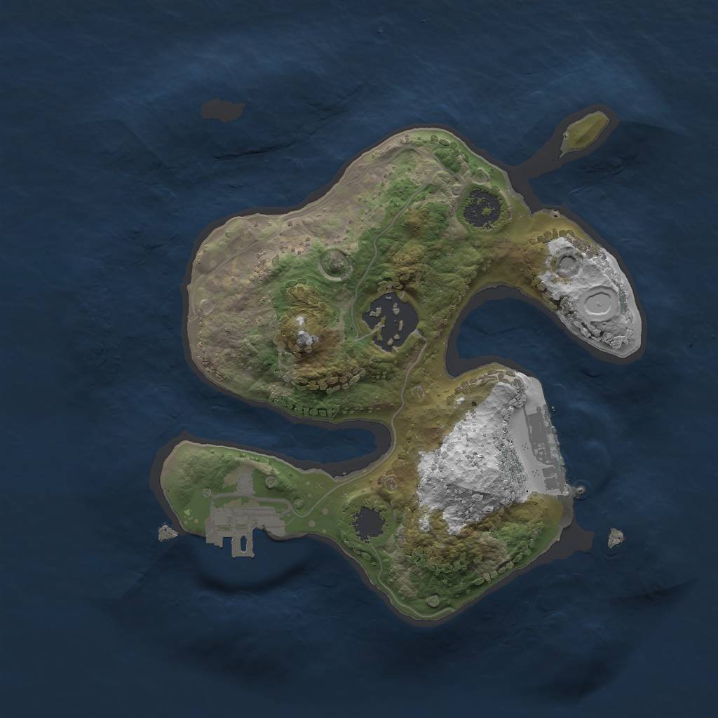 Rust Map: Procedural Map, Size: 2000, Seed: 601908544, 10 Monuments