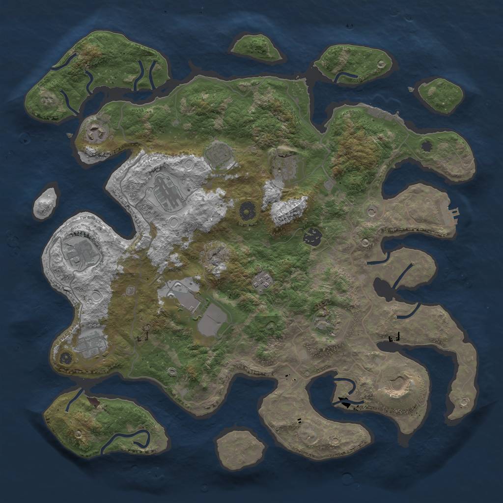 Rust Map: Procedural Map, Size: 4200, Seed: 1622048766, 22 Monuments