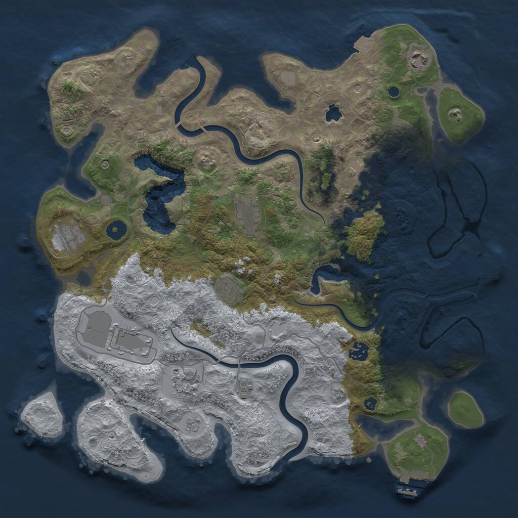 Rust Map: Procedural Map, Size: 4000, Seed: 935424914, 15 Monuments