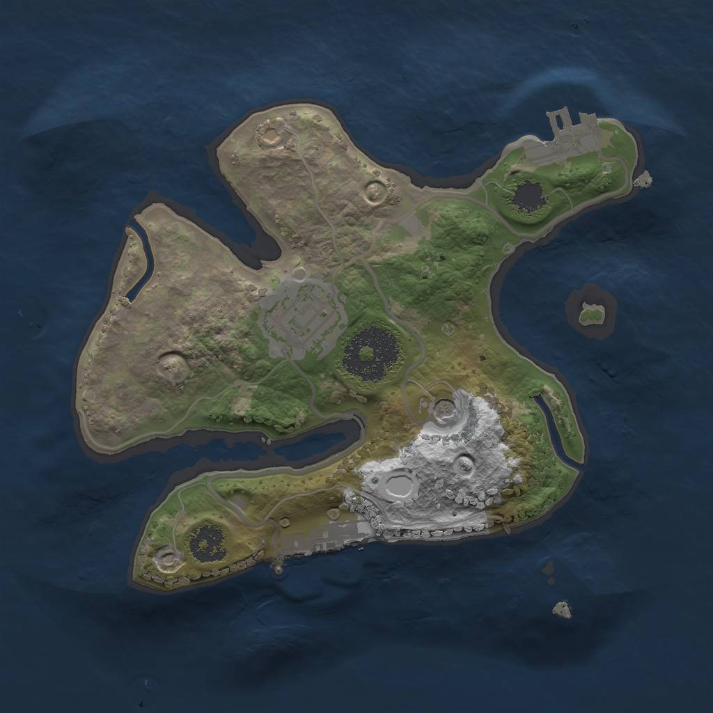 Rust Map: Procedural Map, Size: 2000, Seed: 84521, 11 Monuments