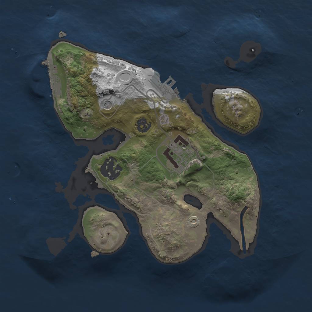 Rust Map: Procedural Map, Size: 2200, Seed: 2146761080, 13 Monuments