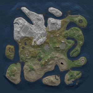 Thumbnail Rust Map: Procedural Map, Size: 3500, Seed: 643688630, 21 Monuments