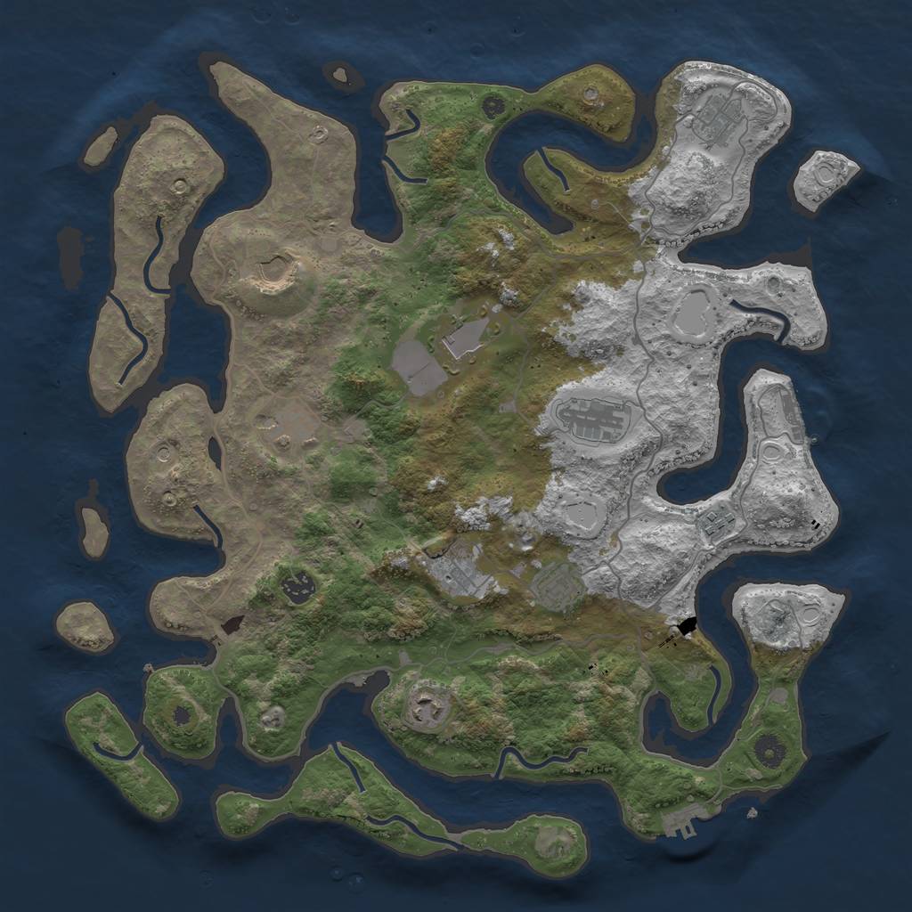 Rust Map: Procedural Map, Size: 4250, Seed: 17092, 21 Monuments