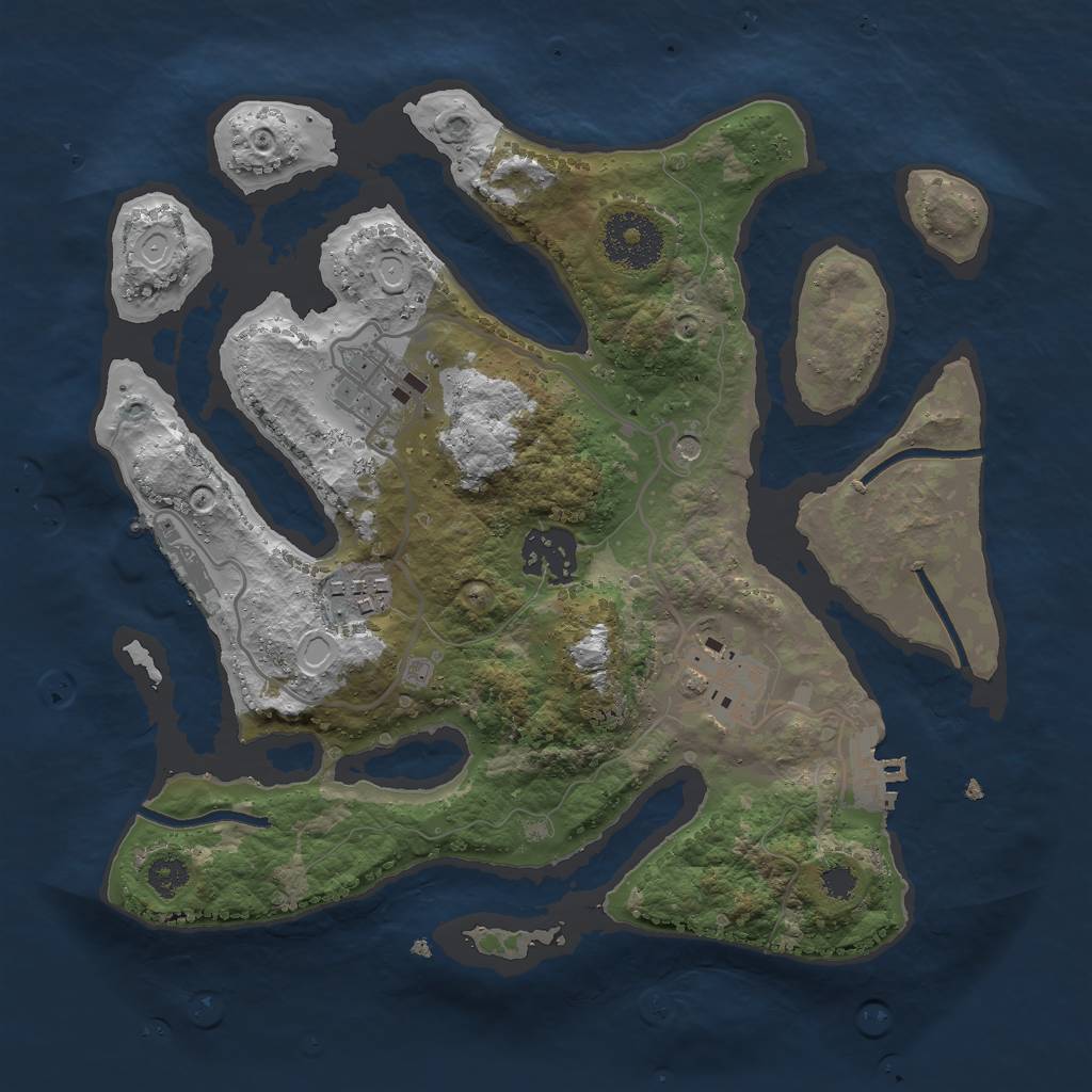 Rust Map: Procedural Map, Size: 2800, Seed: 200995, 15 Monuments