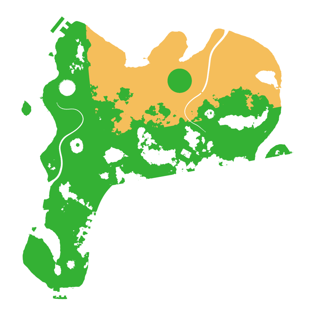 Biome Rust Map: Procedural Map, Size: 3500, Seed: 8179384