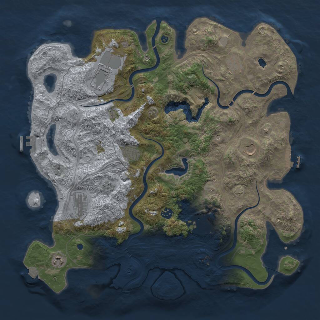 Rust Map: Procedural Map, Size: 4300, Seed: 94737896, 15 Monuments