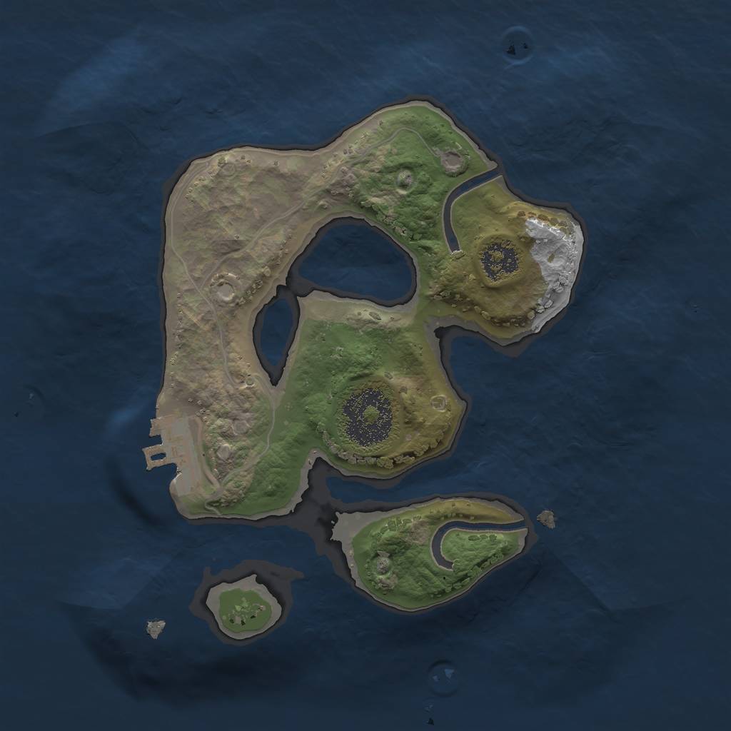 Rust Map: Procedural Map, Size: 2000, Seed: 1561, 8 Monuments