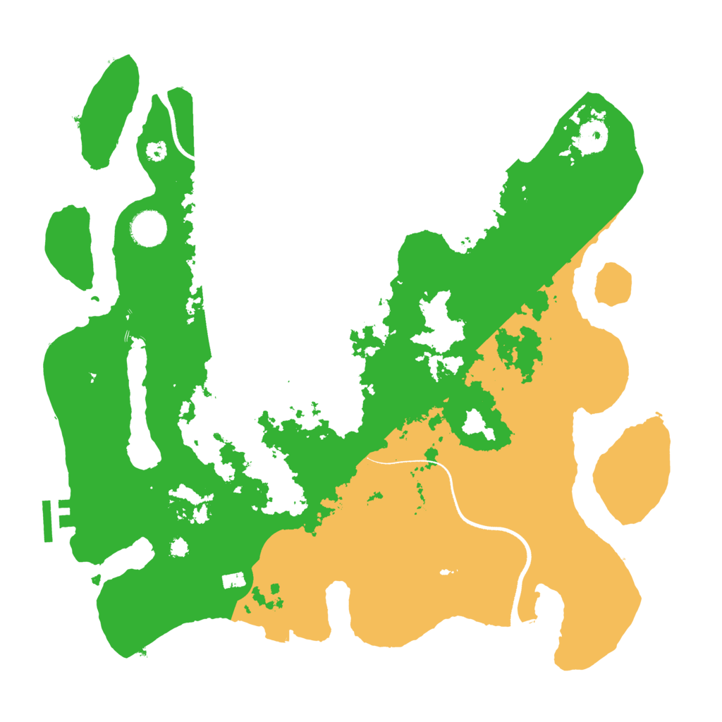 Biome Rust Map: Procedural Map, Size: 3500, Seed: 86489589
