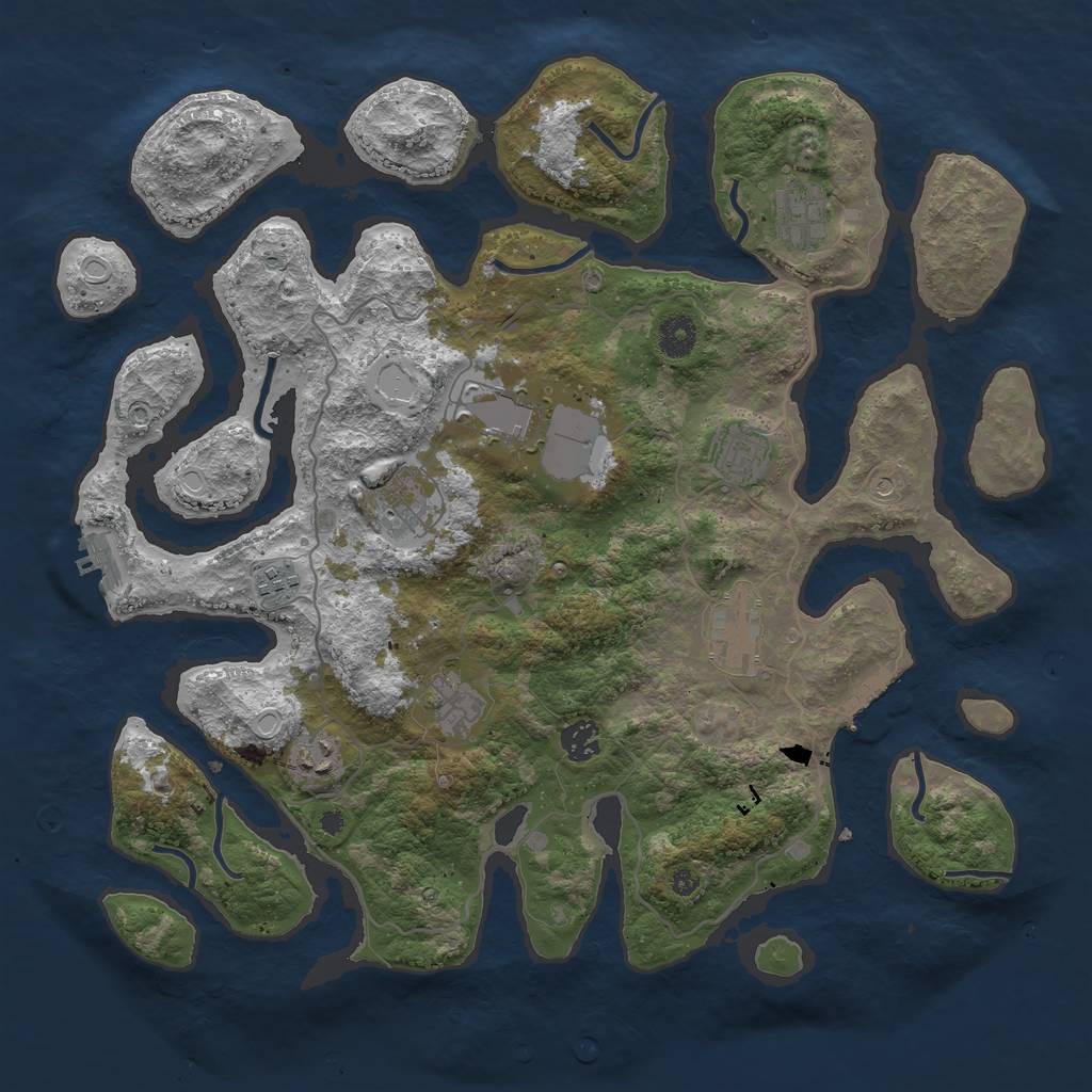 Rust Map: Procedural Map, Size: 4000, Seed: 3091994, 20 Monuments