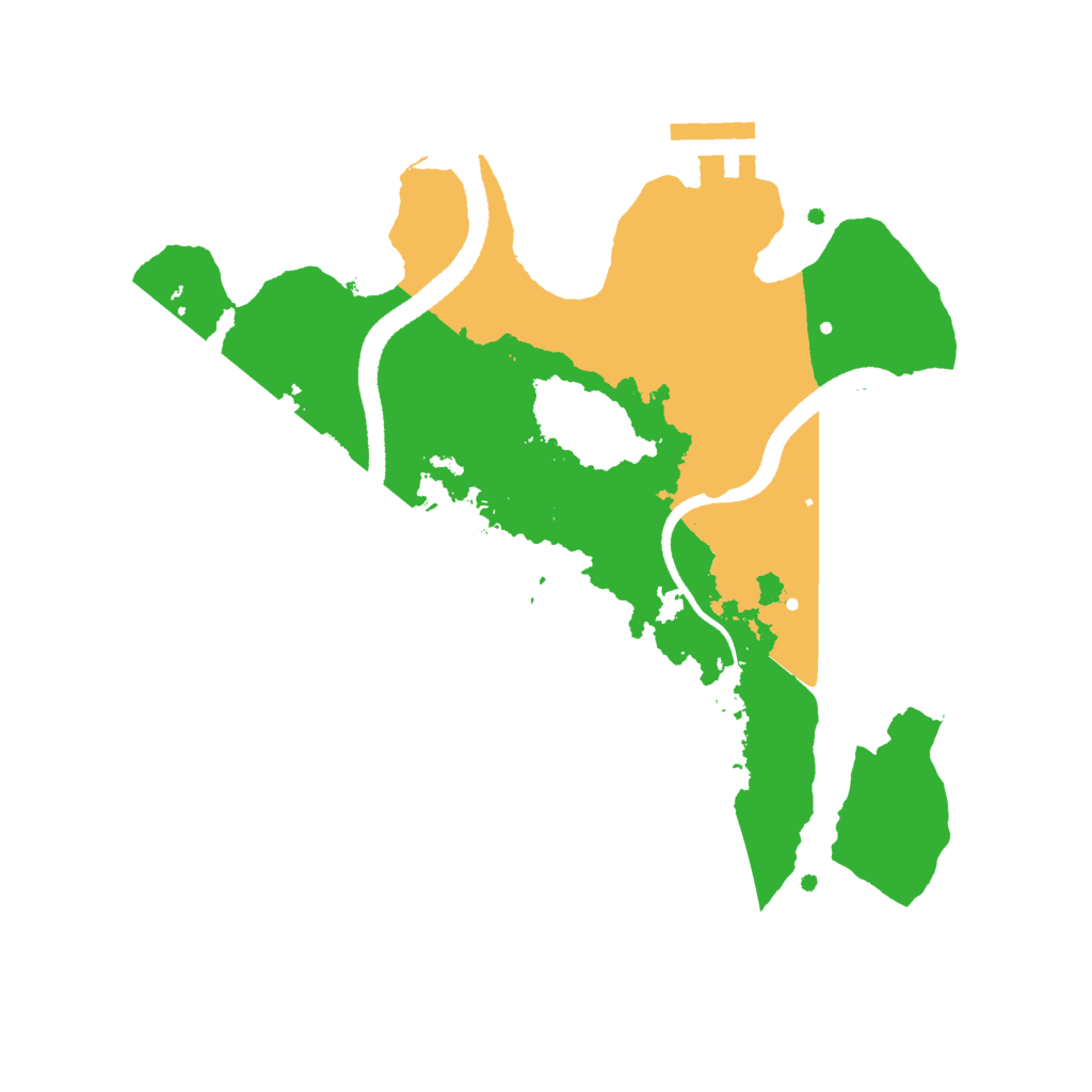 Biome Rust Map: Procedural Map, Size: 2608, Seed: 14787