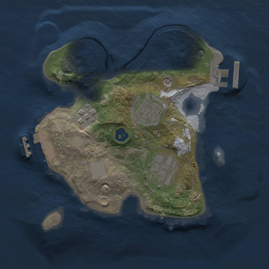 Rust Map: Procedural Map, Size: 2000, Seed: 1345137271, 7 Monuments