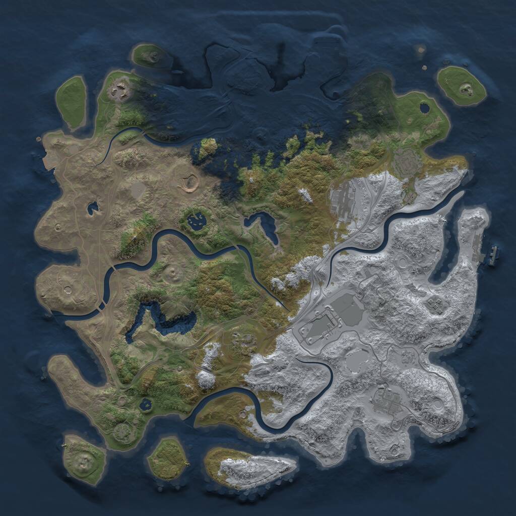Rust Map: Procedural Map, Size: 4250, Seed: 66669420, 15 Monuments