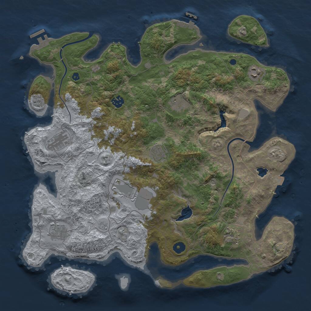 Rust Map: Procedural Map, Size: 4000, Seed: 69467, 15 Monuments