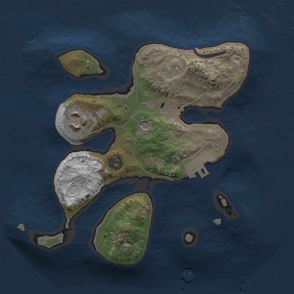 Rust Map: Procedural Map, Size: 2000, Seed: 61950020, 10 Monuments