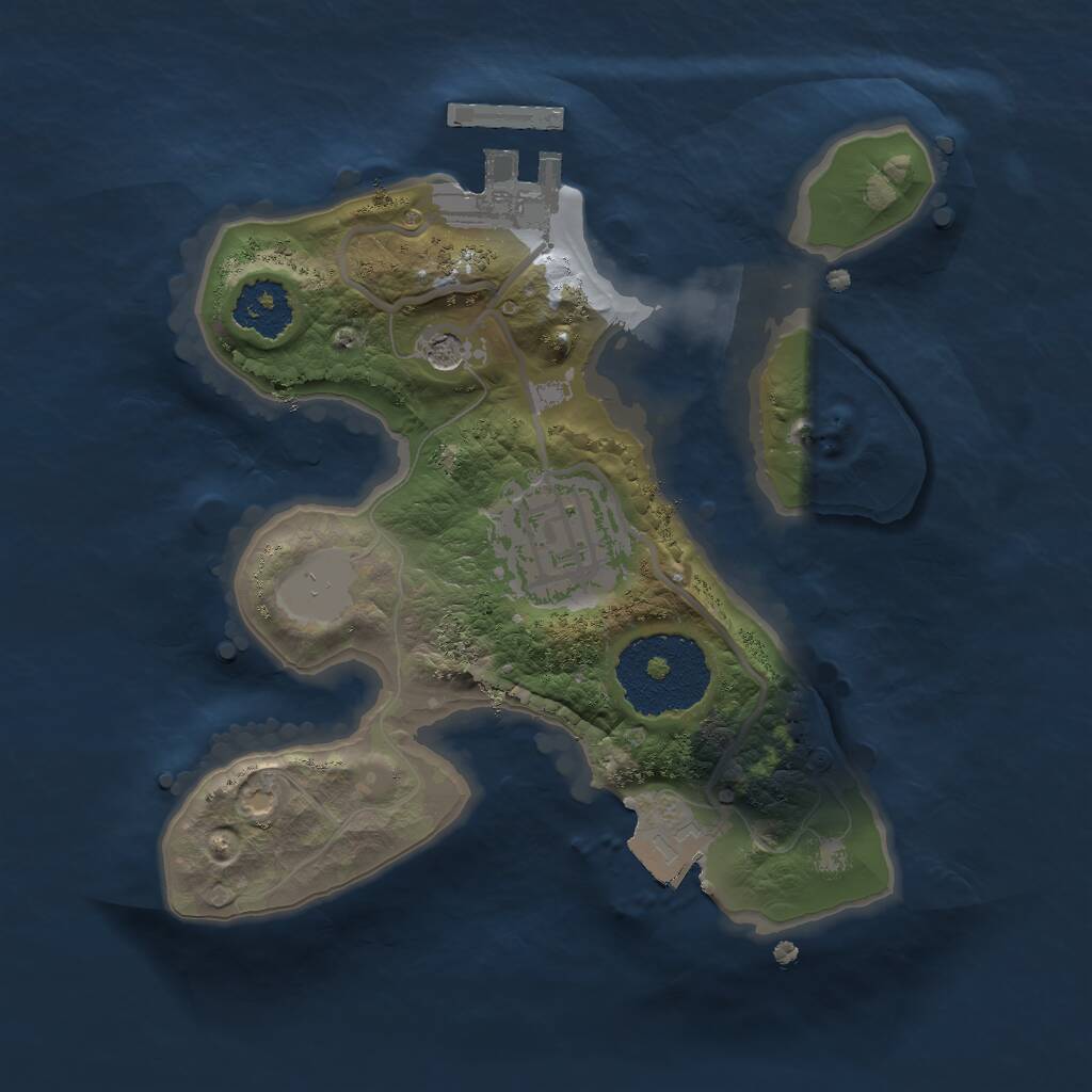 Rust Map: Procedural Map, Size: 1900, Seed: 2132323316, 4 Monuments